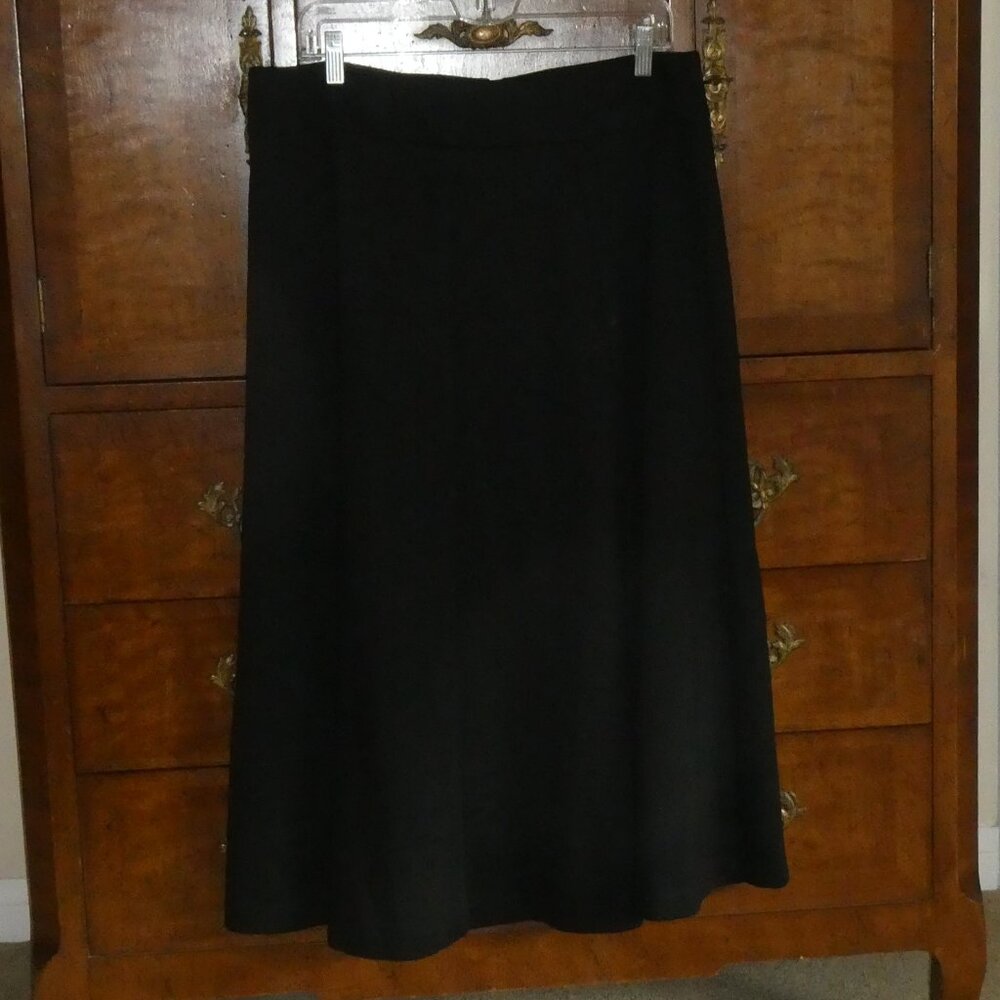 Coldwater Creek Black A- Line Maxi Skirt Size 14
